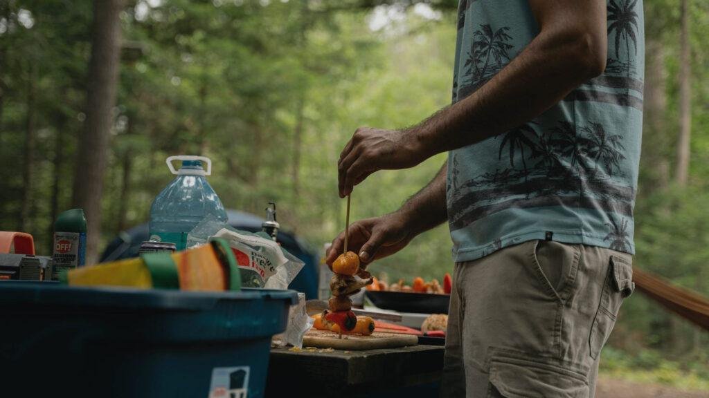 cooking-and-storing-food-camping-in-a-tent