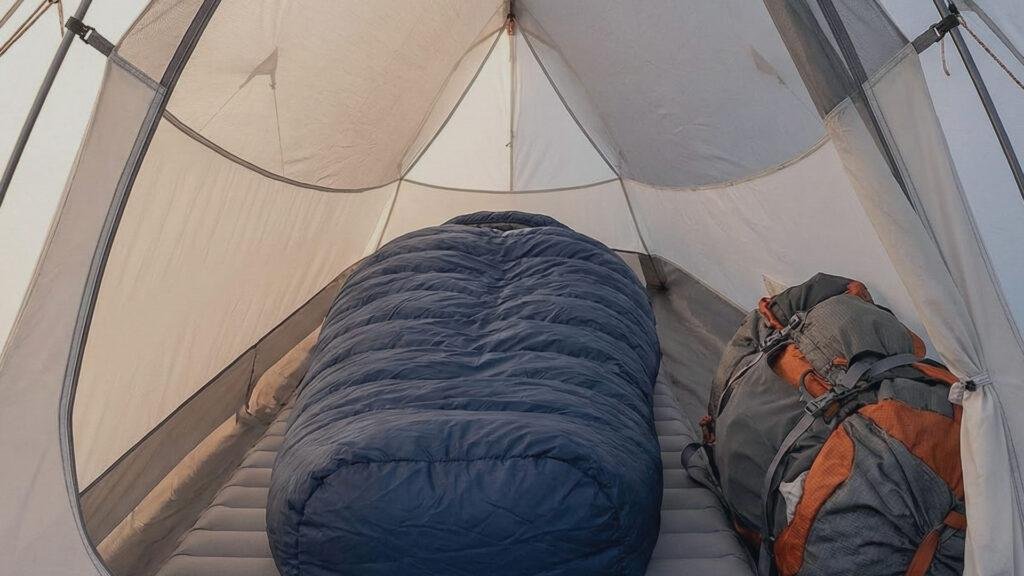Interior view of Naturehike Cloud Up 1 showing limited floor space.