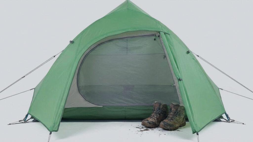 Front entry view of Naturehike Cloud Up 2 showing vestibule space.