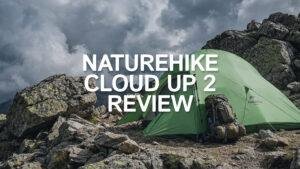 Naturehike Cloud Up 2 tent pitched on a rocky ridge.
