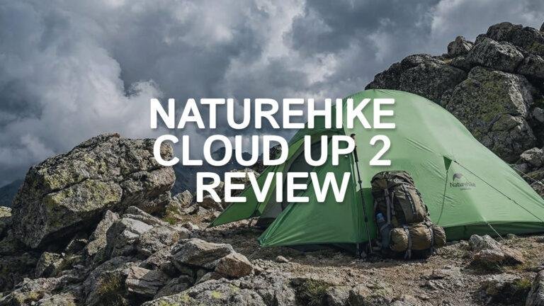 Naturehike Cloud Up 2 tent pitched on a rocky ridge.