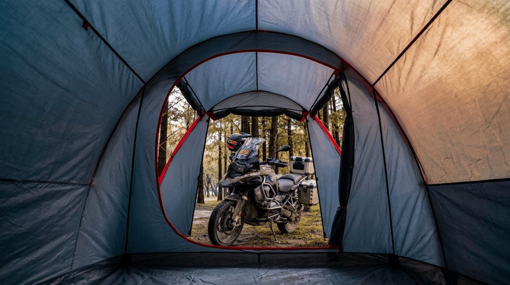 Wolf Walker motorcycle tent garage vestibule size