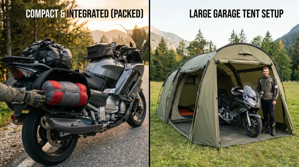 best-tent-for-motorcycle-camping-garage