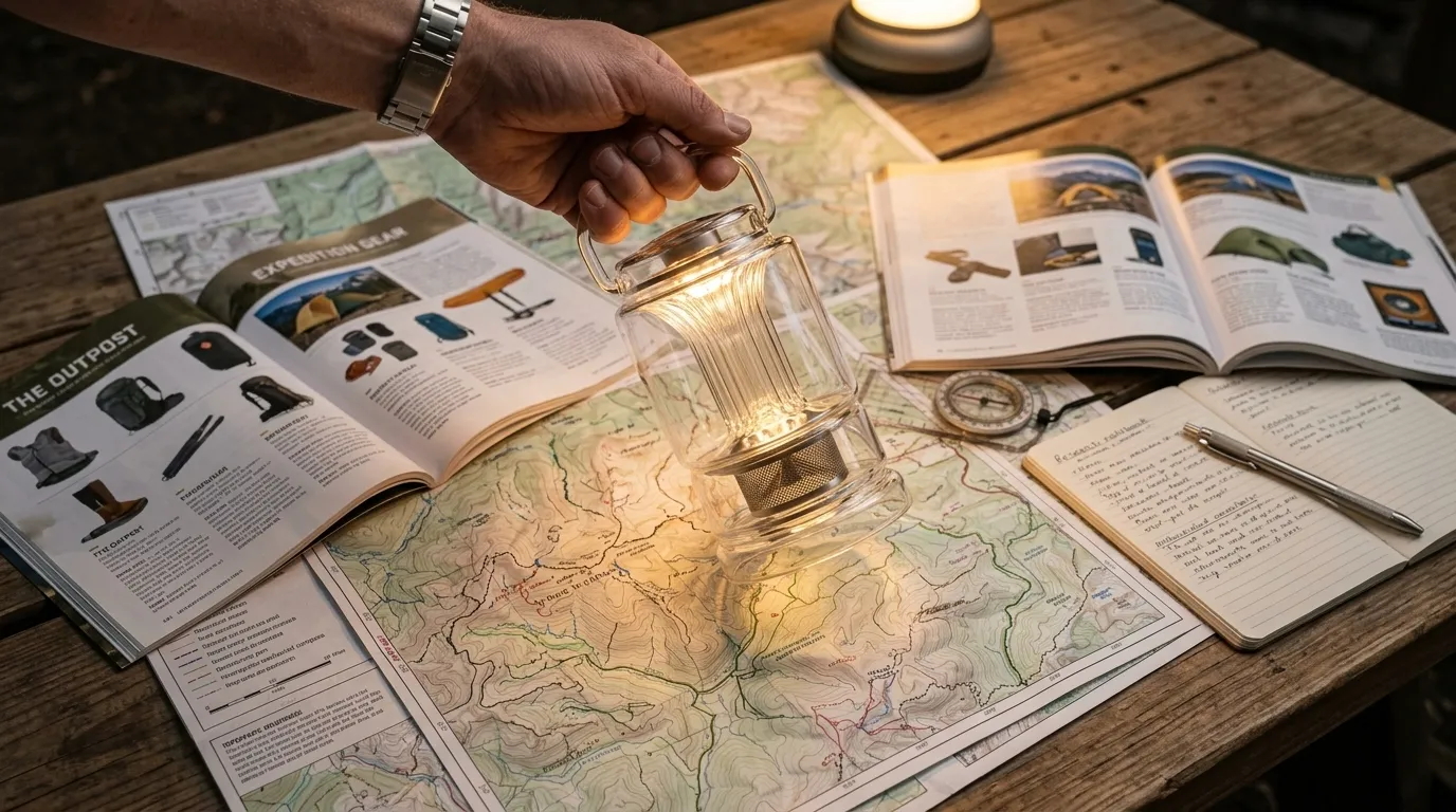 A researcher reviewing camping gear to provide honest affiliate recommendations.
