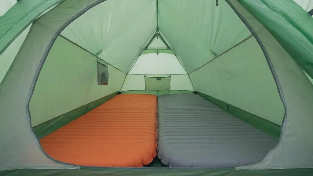 Interior view of Naturehike Cloud Up 2 showing sleeping pads.