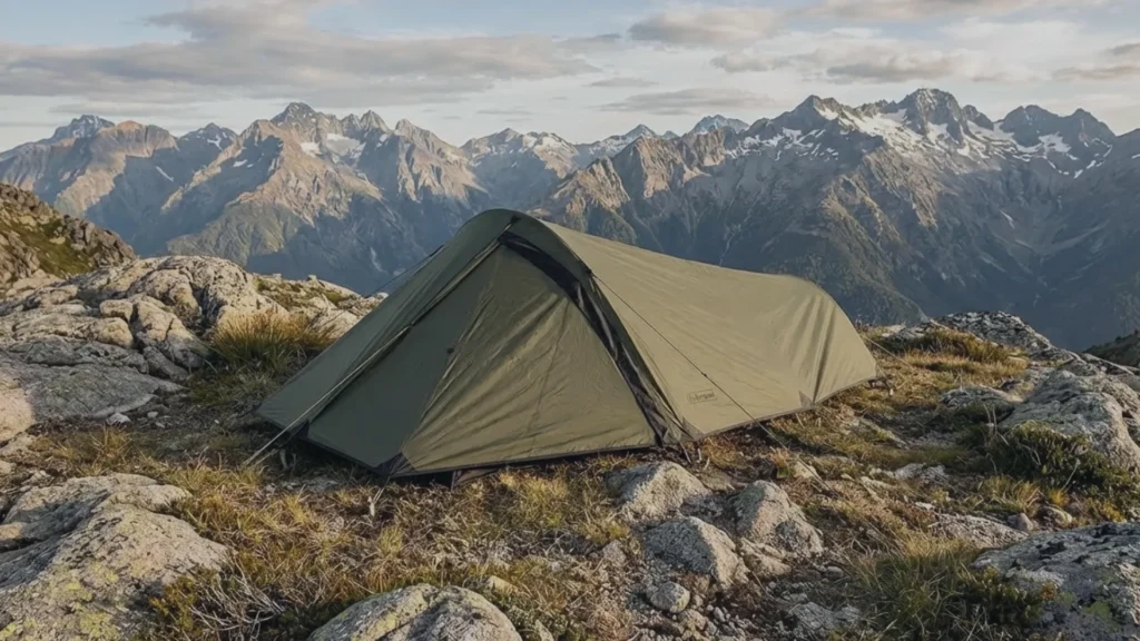 snugpak-ionosphere-tent-picthed-on-mountain-ridge